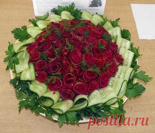 Салат Букет роз  / Богатая добыча