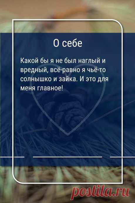 Цитата про «Себя» — Какой бы я не был наглый и вредный, всё-равно я…