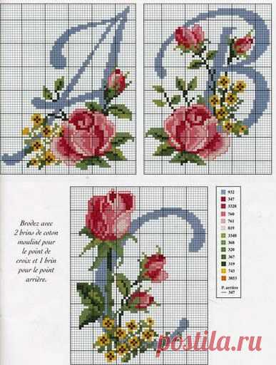 СХЕМЫ ДЛЯ ВЫШИВКИ МОНОГРАММ..