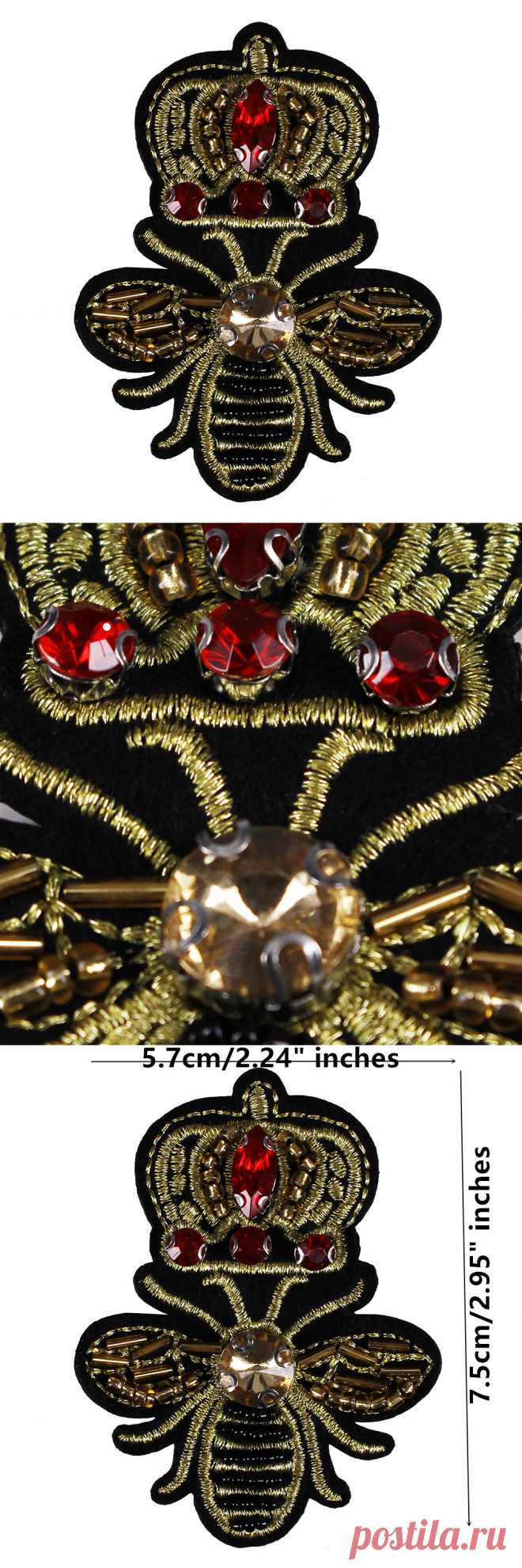 20 шт Бисер Стразы Корона Би Ткань Нашивки Вышивка аппликация мотив Тиснение Значки пришить для Craft Одежда th825 купить на AliExpress