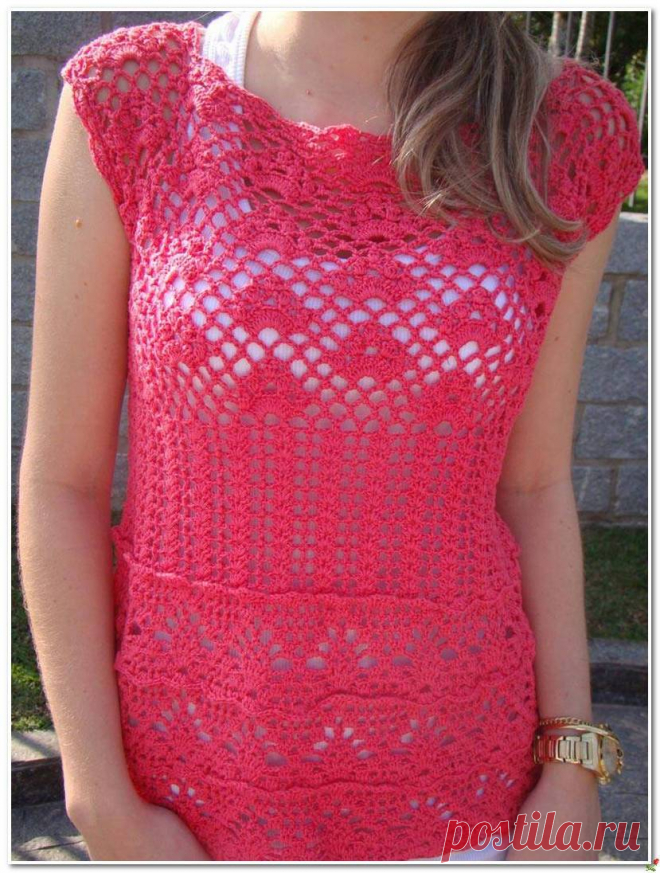 Розовый топ с португальского сайта.