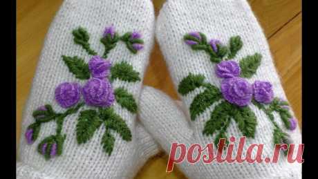 Вышиваем варежки. Просто и быстро!//We embroider mittens. Simple and fast! Подробный и простой МК для начинающих //Detailed and simple MK for beginners