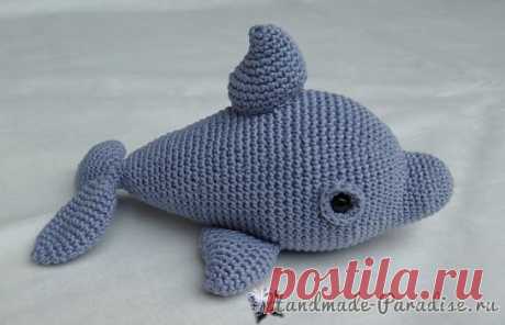 Дельфин крючком. Описание вязания