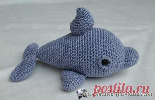 Дельфин крючком. Описание вязания