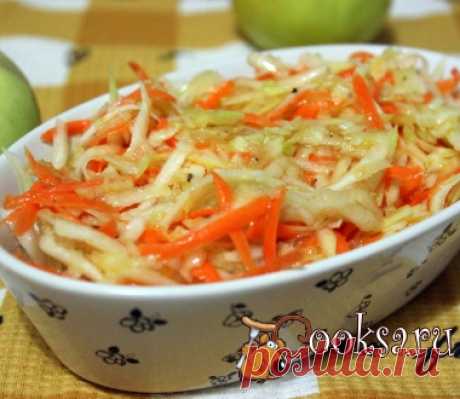 Витаминный салат из репы, моркови и яблока фото рецепт приготовления