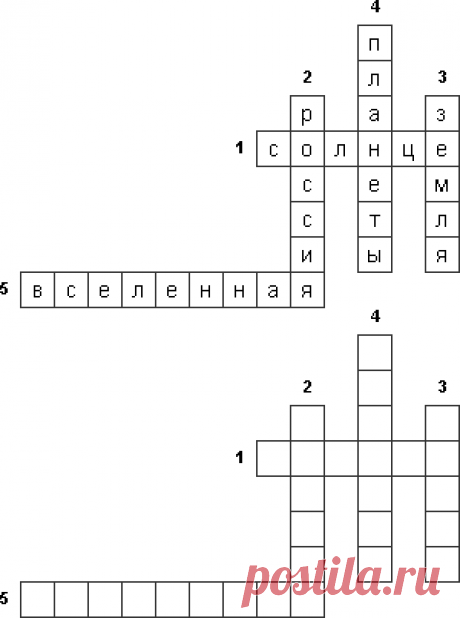 Кроссворд «Наш адрес в мире»