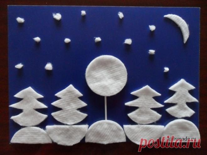 ​Идеи аппликаций с ватными дисками: тема 