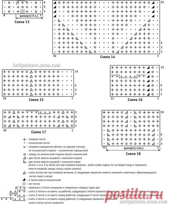 Вязание: подборка ажурных узоров спицами (продолжение)