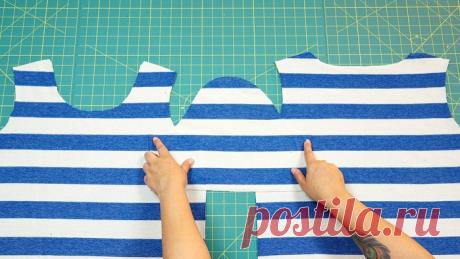 КАК КРОИТЬ ИЗ ТКАНИ В ПОЛОСКУ, ЧТОБЫ РИСУНОК СОВПАЛ (Шитье и крой) Простой способ, позволяющий легко получить отличный результат. Для этого способа нужно, чтобы бумага, на которой расчерчена или распечатана выкройка, была достаточно тонкой: рисунок полос на ткани/…
