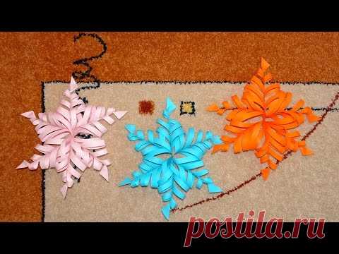3д снежинки из бумаги