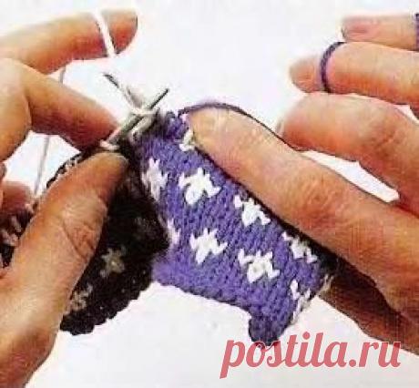 Жаккардовое цветное вязание