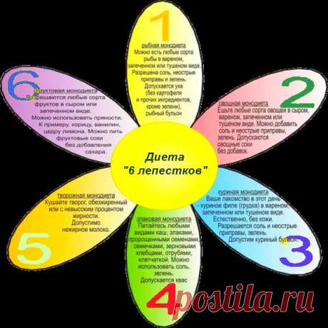 Обалденная диета 6 лепестков