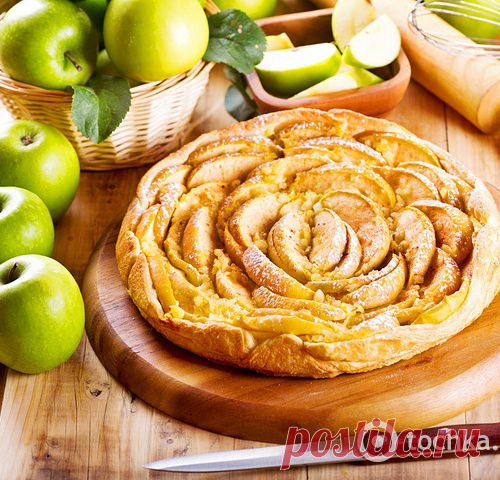 Постная выпечка: сладкая яблочная роза
