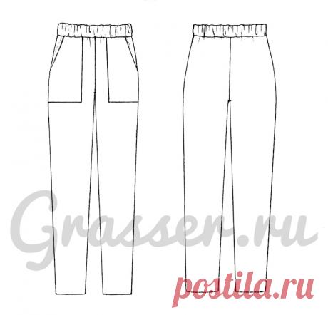 Трикотажные брюки, выкройка №723 купить on-line