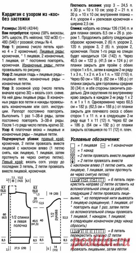 Кардиган спицами 2019