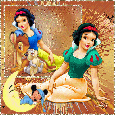 Белоснежка - Сказочные картинки - Анимационные блестящие картинки GIF