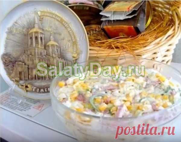 Салат с кириешками - очень просто, красиво и вкусно: рецепт с фото и видео
