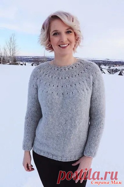 Джемпер Easy Eyelet Joke от Knitatude. Спицы. - ВЯЗАНАЯ МОДА+ ДЛЯ НЕМОДЕЛЬНЫХ ДАМ - Страна Мам