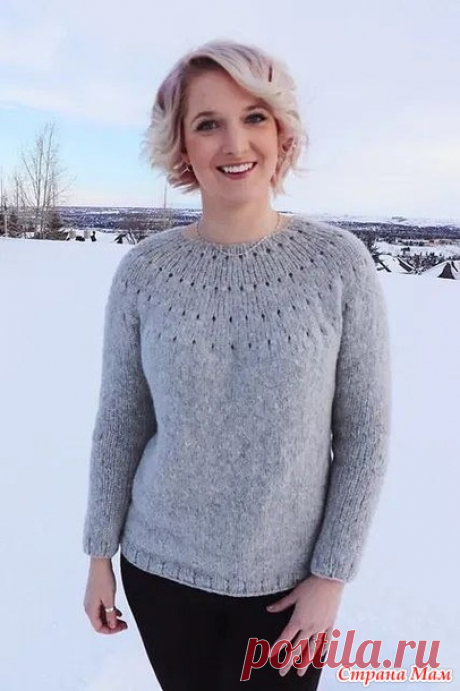 Джемпер Easy Eyelet Joke от Knitatude. Спицы. - ВЯЗАНАЯ МОДА+ ДЛЯ НЕМОДЕЛЬНЫХ ДАМ - Страна Мам