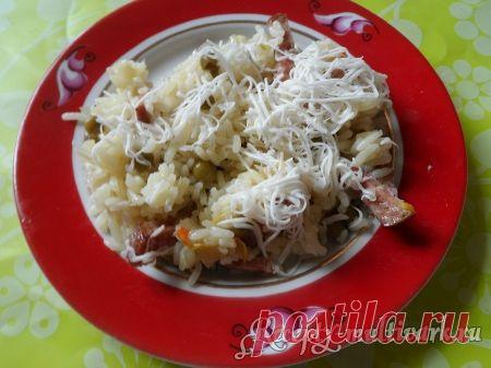 Ризотто с колбасой в мультиварке