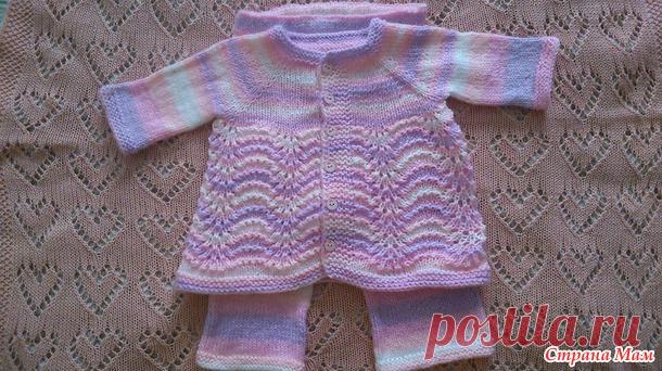 Детский комплект из кардигана и штанишек для самой младшей дочки - Вязание для детей - Страна Мам