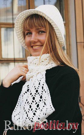 Шляпка-капор и шарф, вязаные крючком :: Шапочки, шарфики, шали :: Женская одежда :: Вязание крючком/Women's crocheted caps, scarves, shawles :: RukoDelie.by