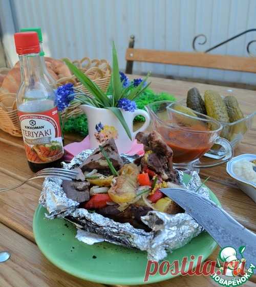 Свиное сердце в углях - кулинарный рецепт