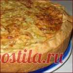 Луковый пирог с плавленными сырками