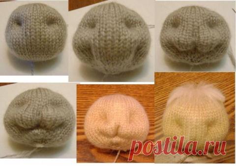 Мишка-валентинка (амигуруми)