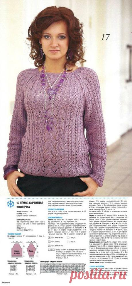 Ажурная кофточка спицами. | Все о рукоделии: схемы, мастер классы, идеи на сайте labhousehold.com