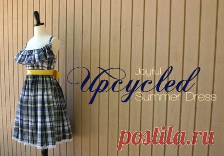 Летний сарафан из мужской рубашки