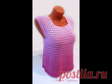 Топ крючком из хлопка. Мастер класс. Crochet top. Master Class.