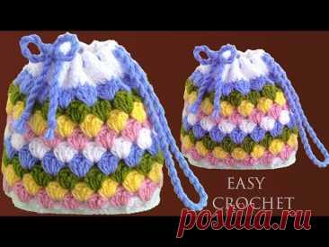 Como tejer a crochet Punto flores primavera de colores para bolso morralito tejido para principiante