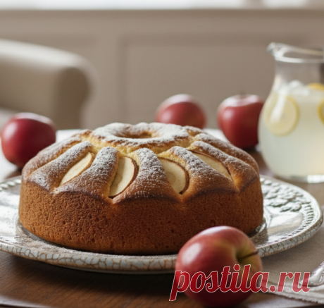 Сметанный яблочный пирог