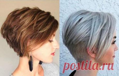 Модные стрижки с объемным верхом и затылком
