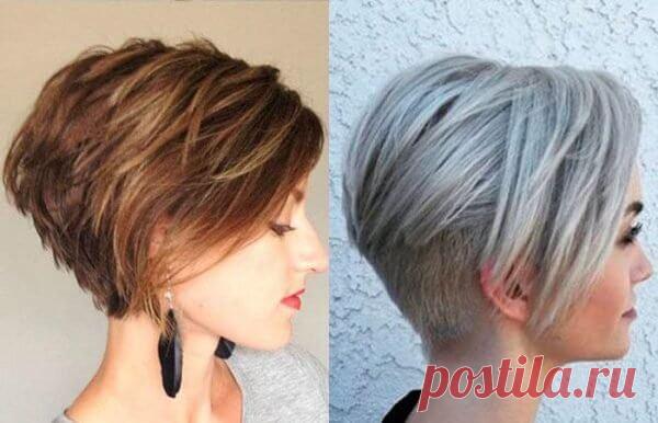 Модные стрижки с объемным верхом и затылком