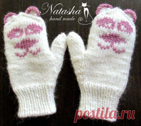 Мной связанный мир: Варежки с мордочкой