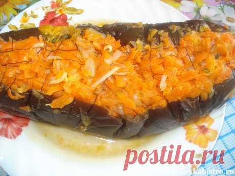 Баклажаны фаршированные морковью