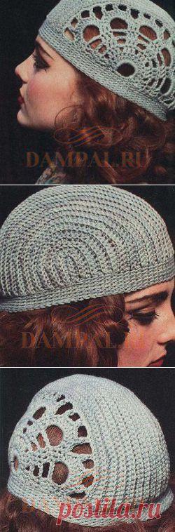 Вязаная шапочка с ажуром | DAMские PALьчики. ru