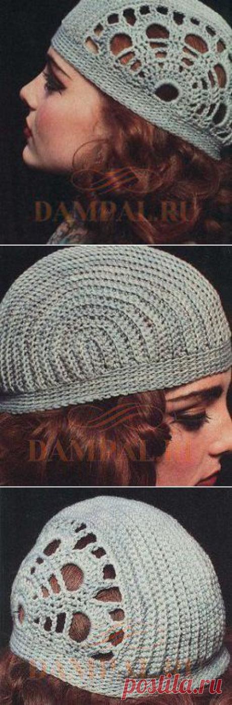 Вязаная шапочка с ажуром | DAMские PALьчики. ru
