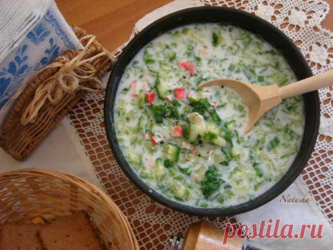 Кефирный суп с крабом и огурцом - Простые рецепты Овкусе.ру