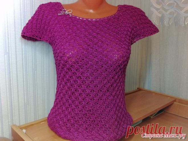 Летняя кофточка спицами