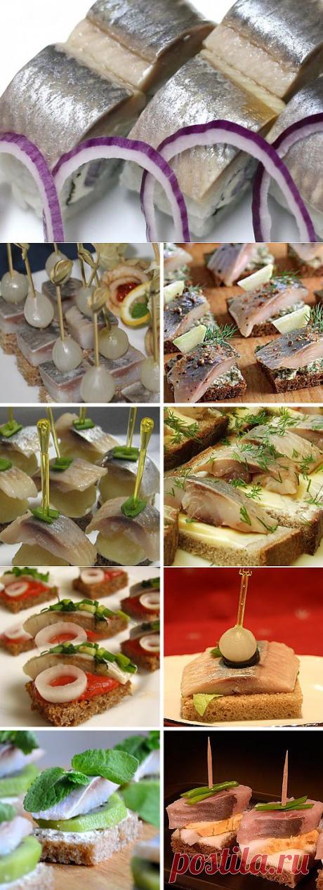 Канапе с селедкой. 12 идей для фуршета по-русски! | Ваши любимые рецепты
