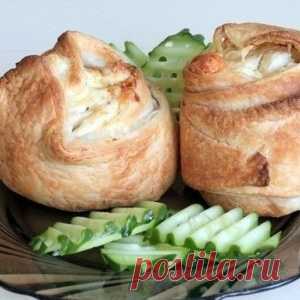 Пирожки слоёные с курицей и сыром — прекрасное угощение на выходные - МирТесен