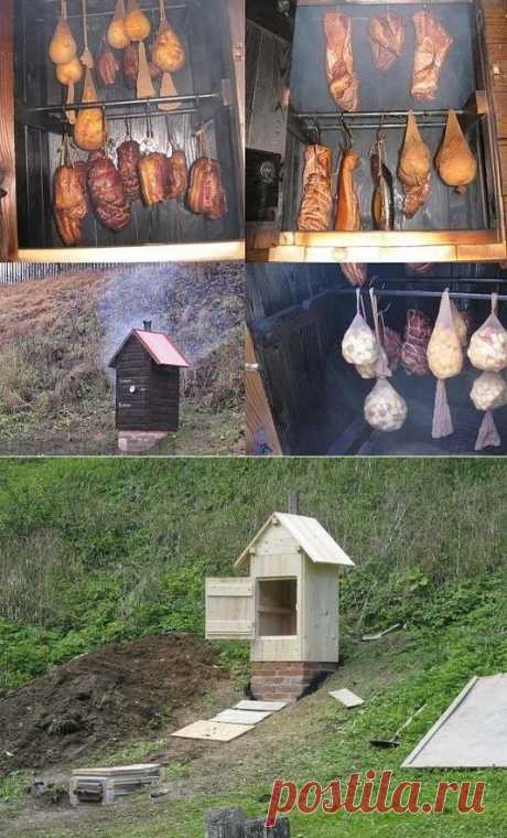 САМОДЕЛЬНАЯ КОПТИЛЬНЯ ХОЛОДНОГО КОПЧЕНИЯ.