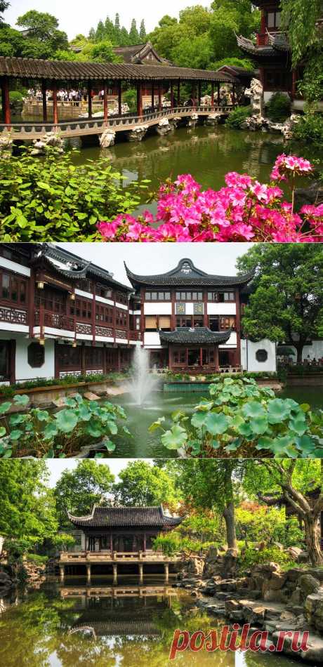 Сад Радости (Yuyuan Garden) в парке Юйюань. Шанхай, Китай.