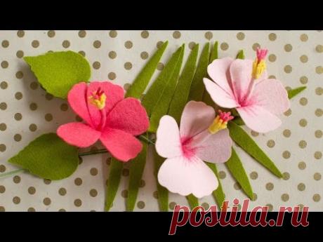 How To Make A Felt Hibiscus Flower