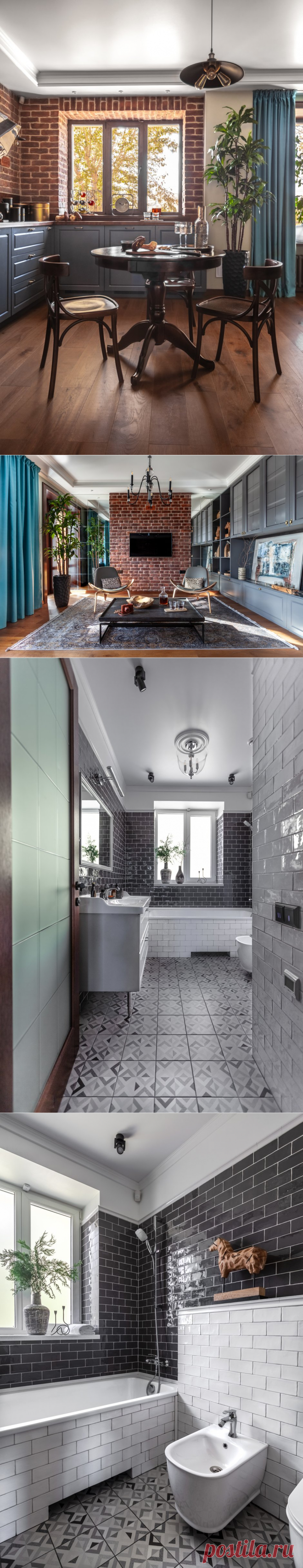 Квартира с кирпичными стенами в старом фонде — INMYROOM