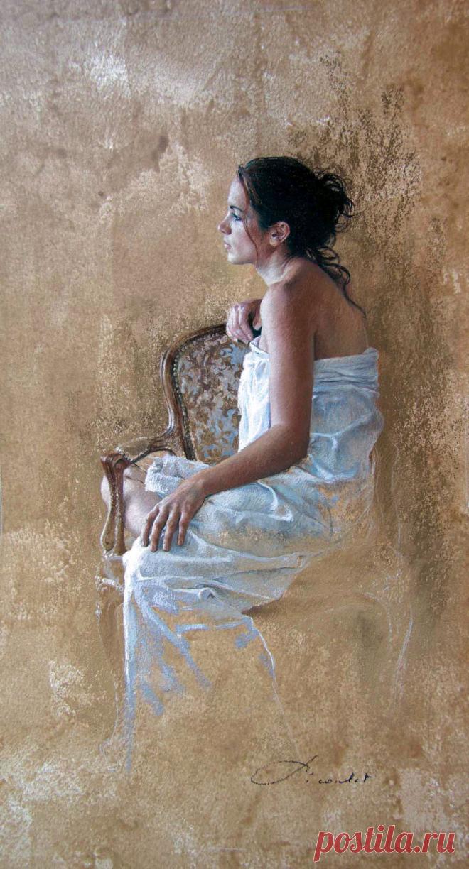 Задумчивый взгляд... Художница Натали Пиколет (Nathalie Picoulet).