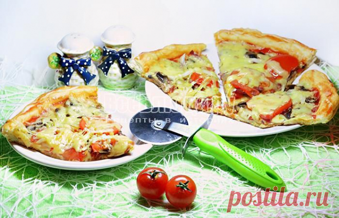 Пицца с грибами (шампиньонами), рецепт с  | Все Блюда